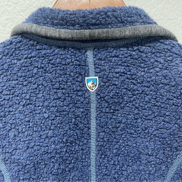 NWT Kuhl Kozet Zip Up Vest Womens XS Wool Blend Fleece Outdoors Navy & Gray - Picture 4 of 6